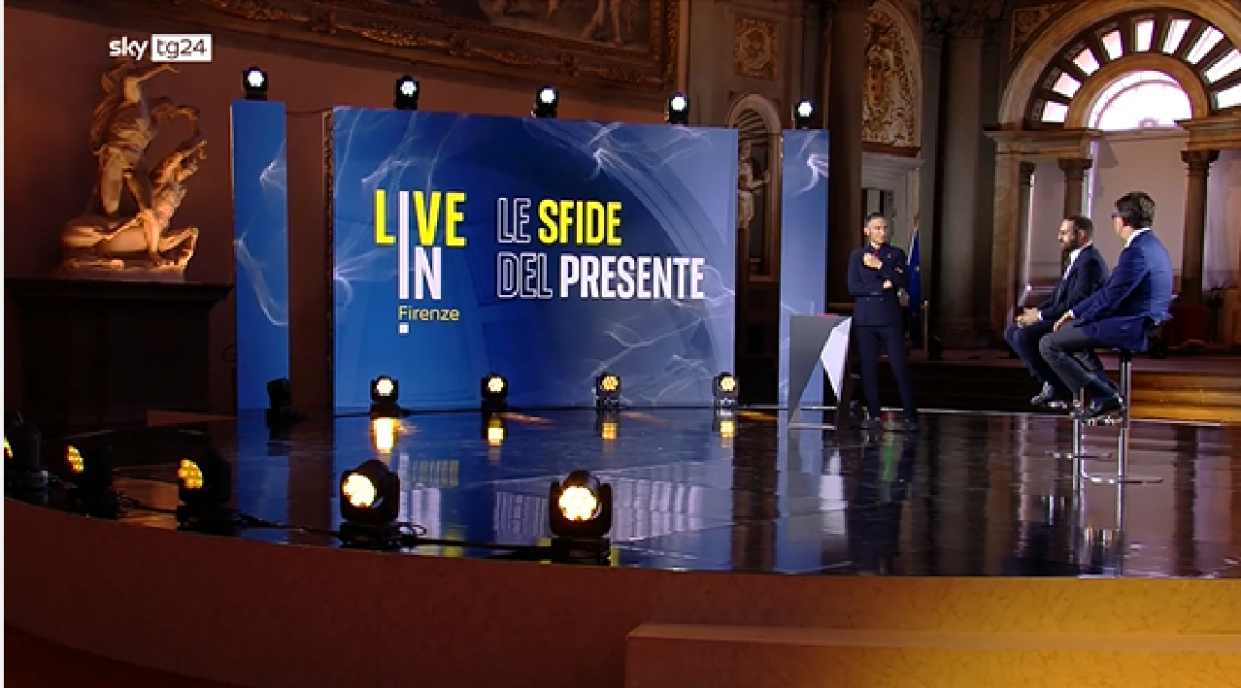 Group of people on a tv program 