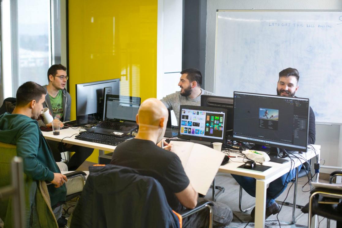 Group of people in an office