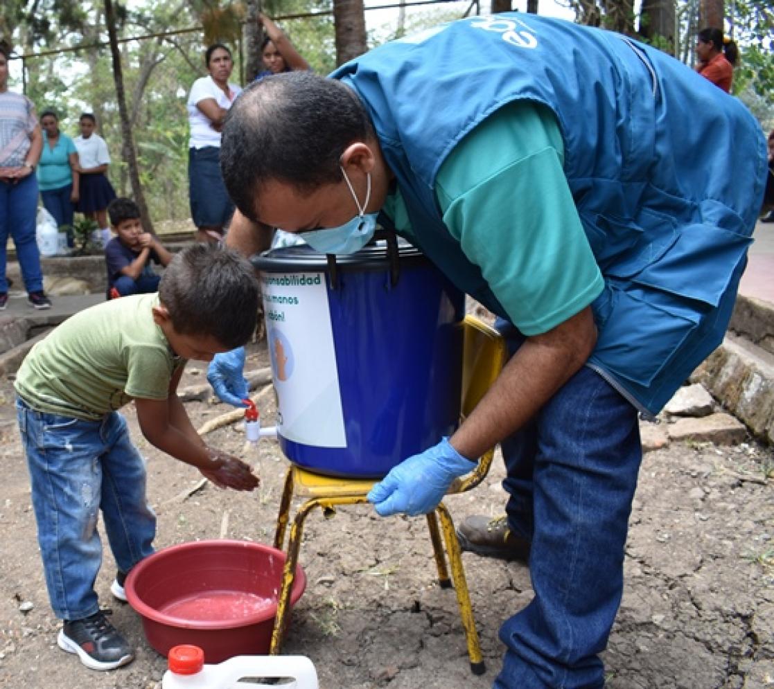 Kid with a water source