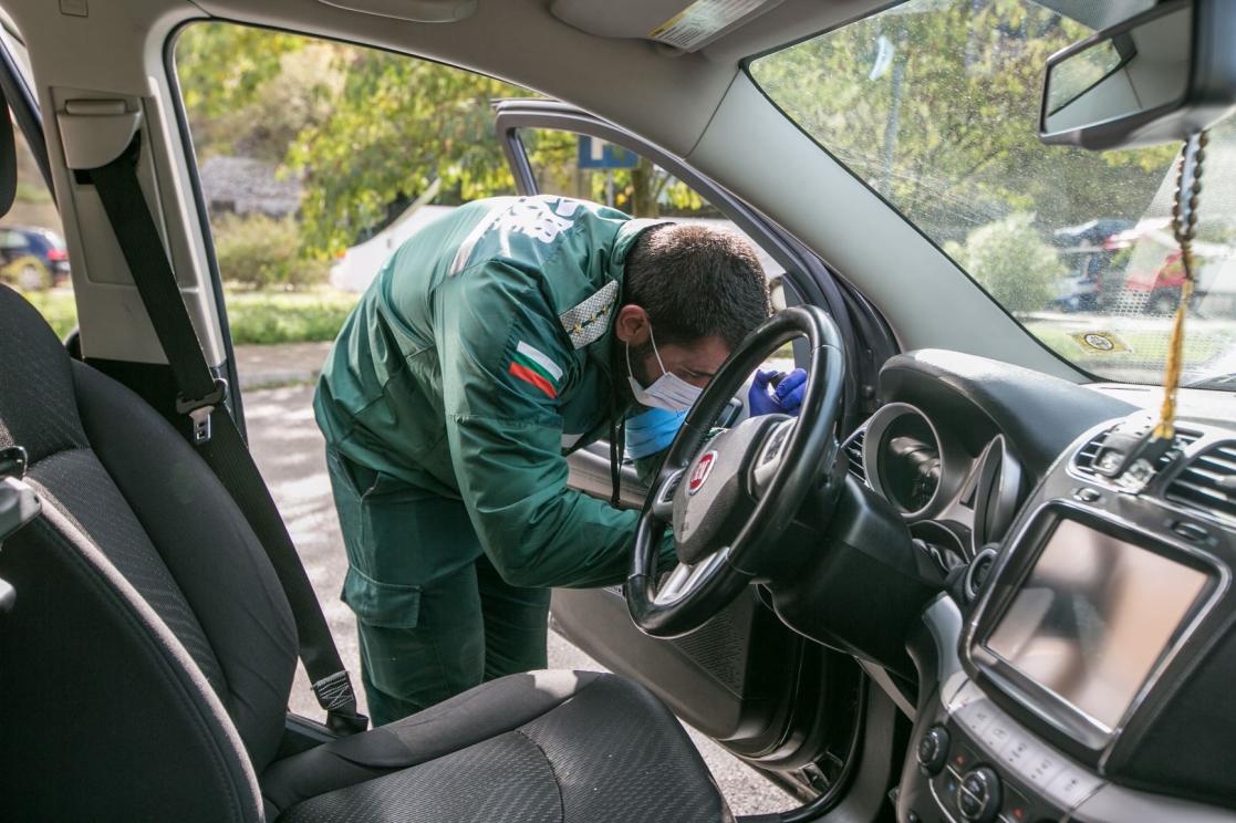 Mechanic checking a car