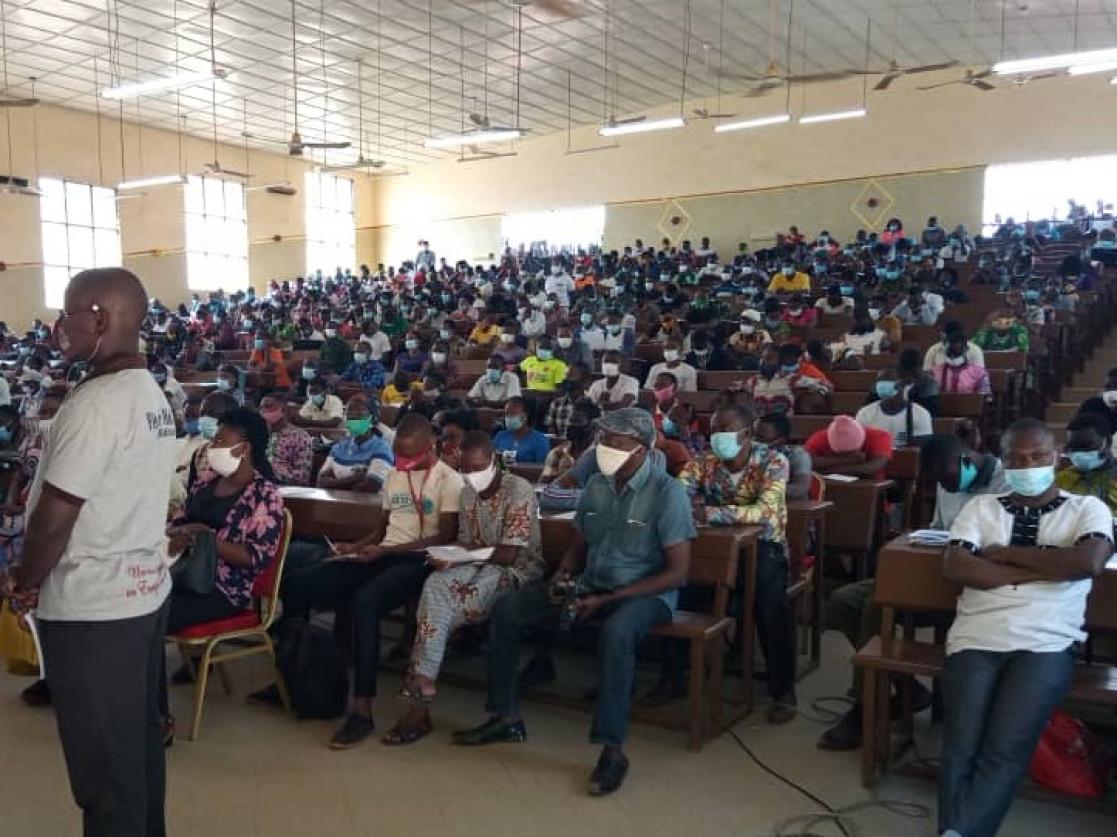 Audience during an event