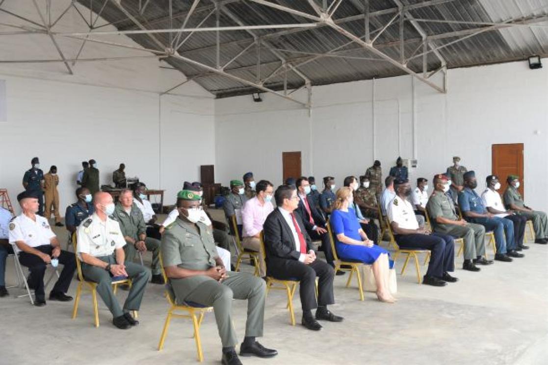 Group of people seated during a presentation