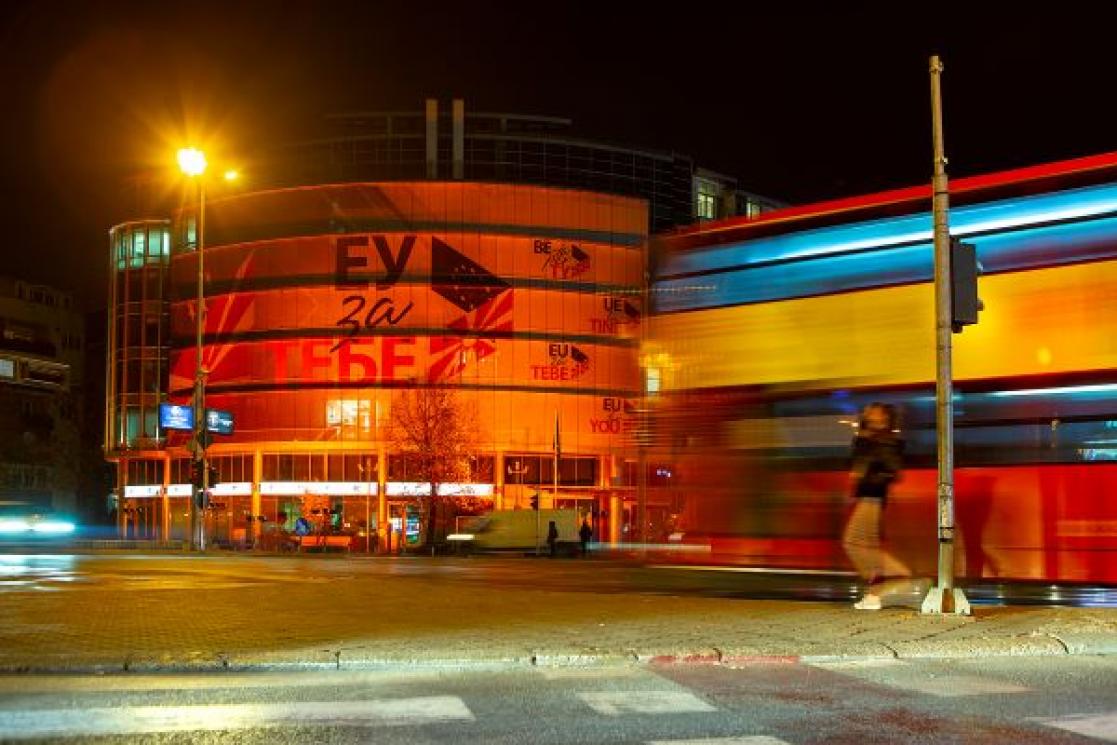 Building in the night