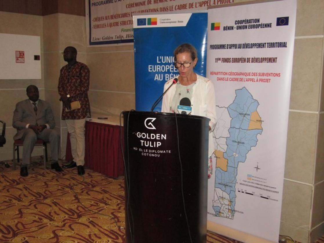 person speaking at an event