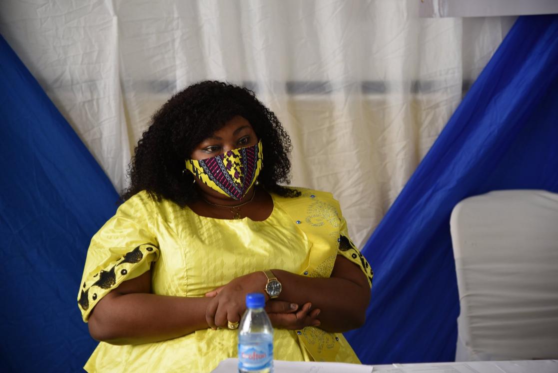 Woman during an event