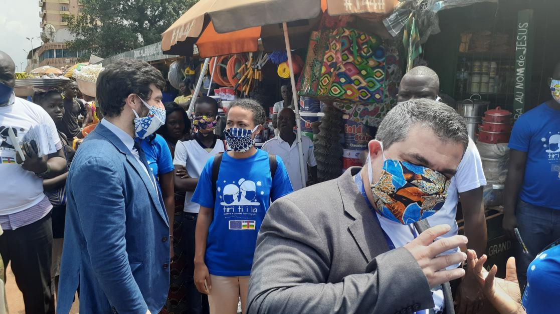 People wearing masks