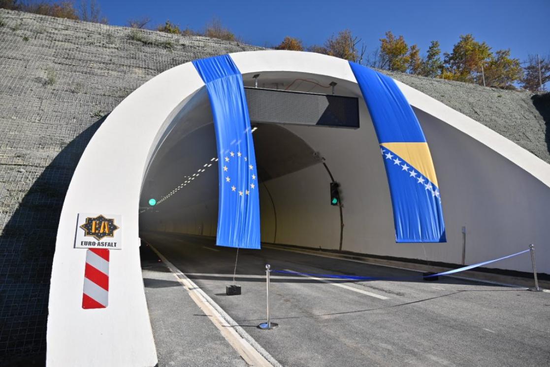 European Commission President Ursula von der Leyen opens Tunnel Ivan