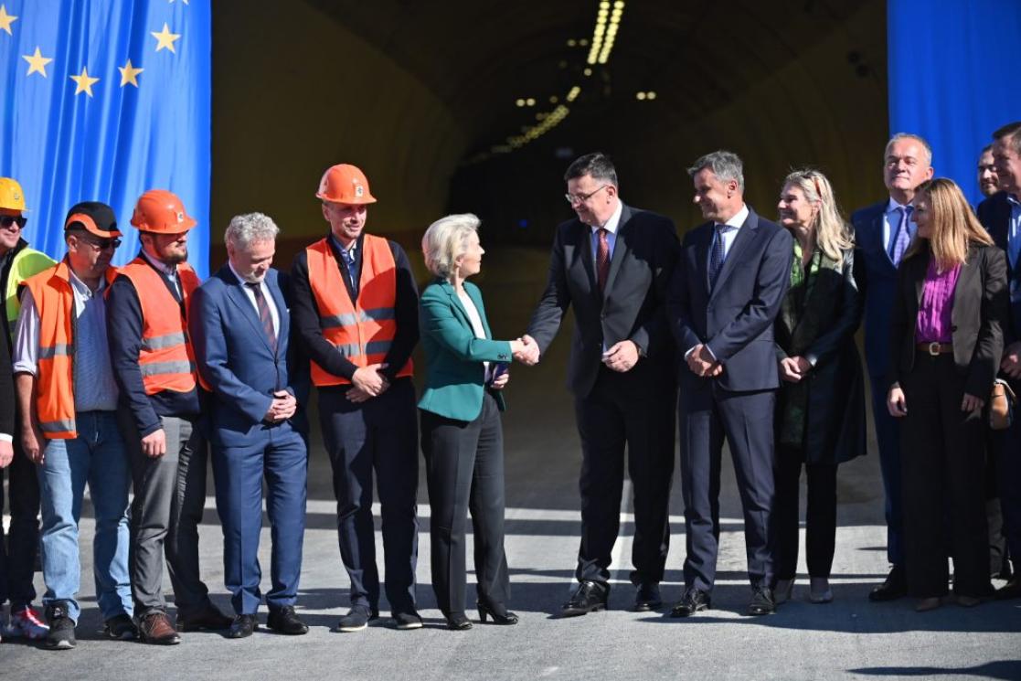 European Commission President Ursula von der Leyen opens Tunnel Ivan