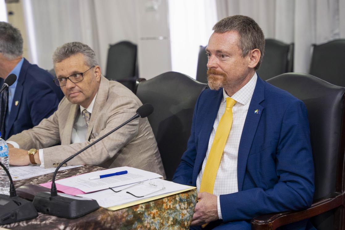 EU Ambassador, H.E Manuel Muller and the German Ambassador, H.E Jens Kraus Masse