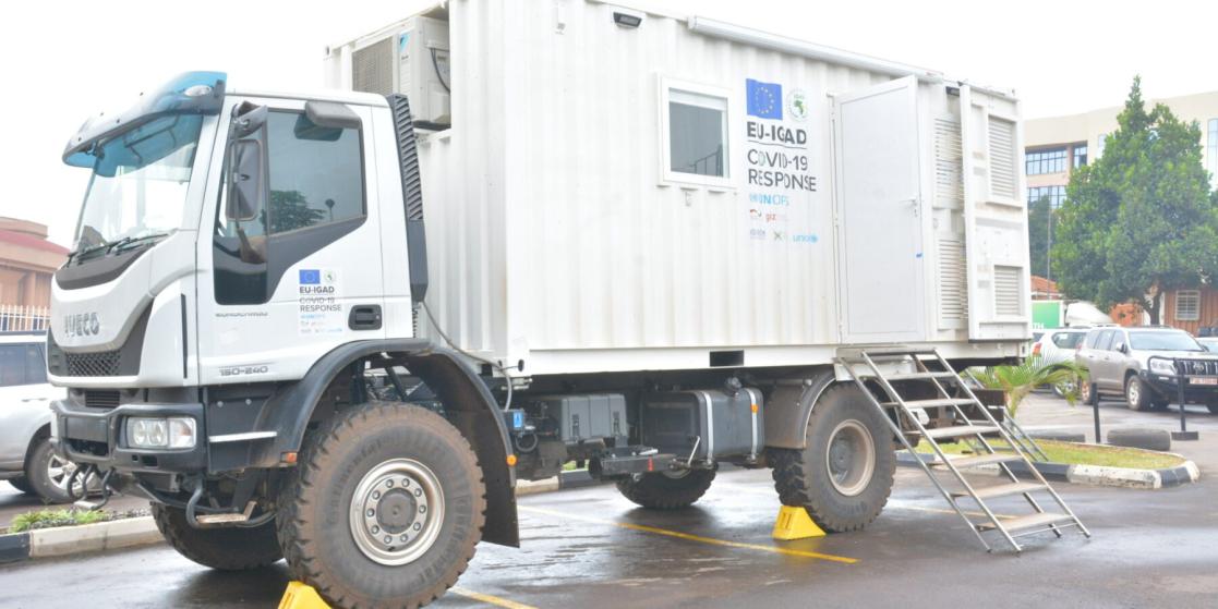 Mobile lab donated by the EU to Uganda