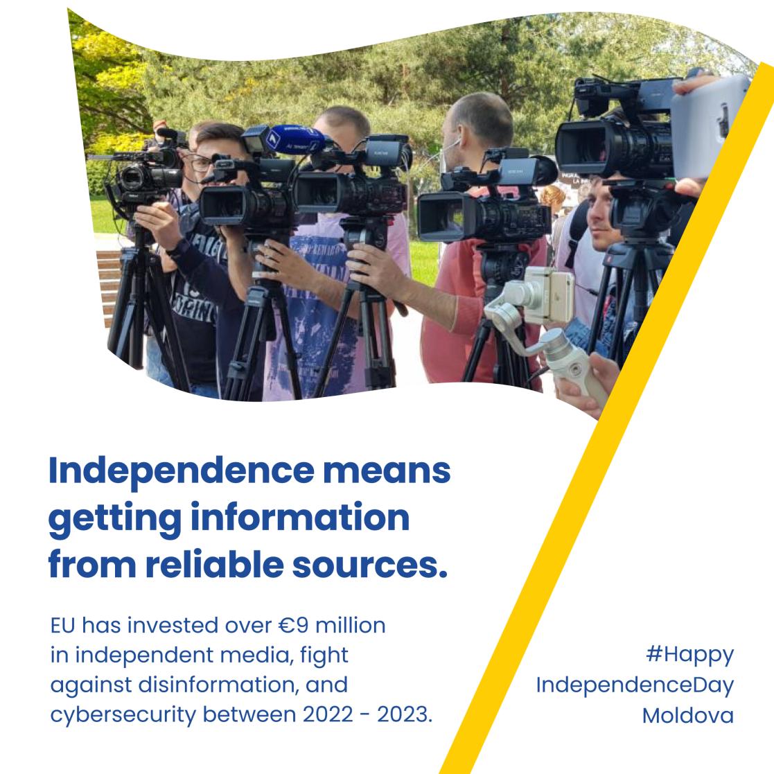 Social media card: Independence means getting information from reliable sources