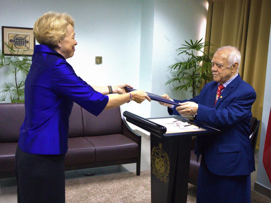 New EU Ambassador to the Independent State of Samoa Presents her Credentials