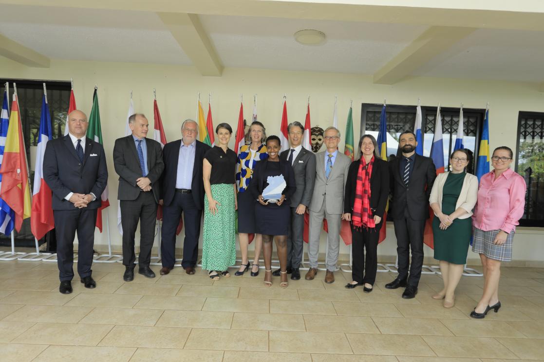 European Union Ambassadors and Heads of Mission together with the 2023 EU Human Rights Defenders Award winner