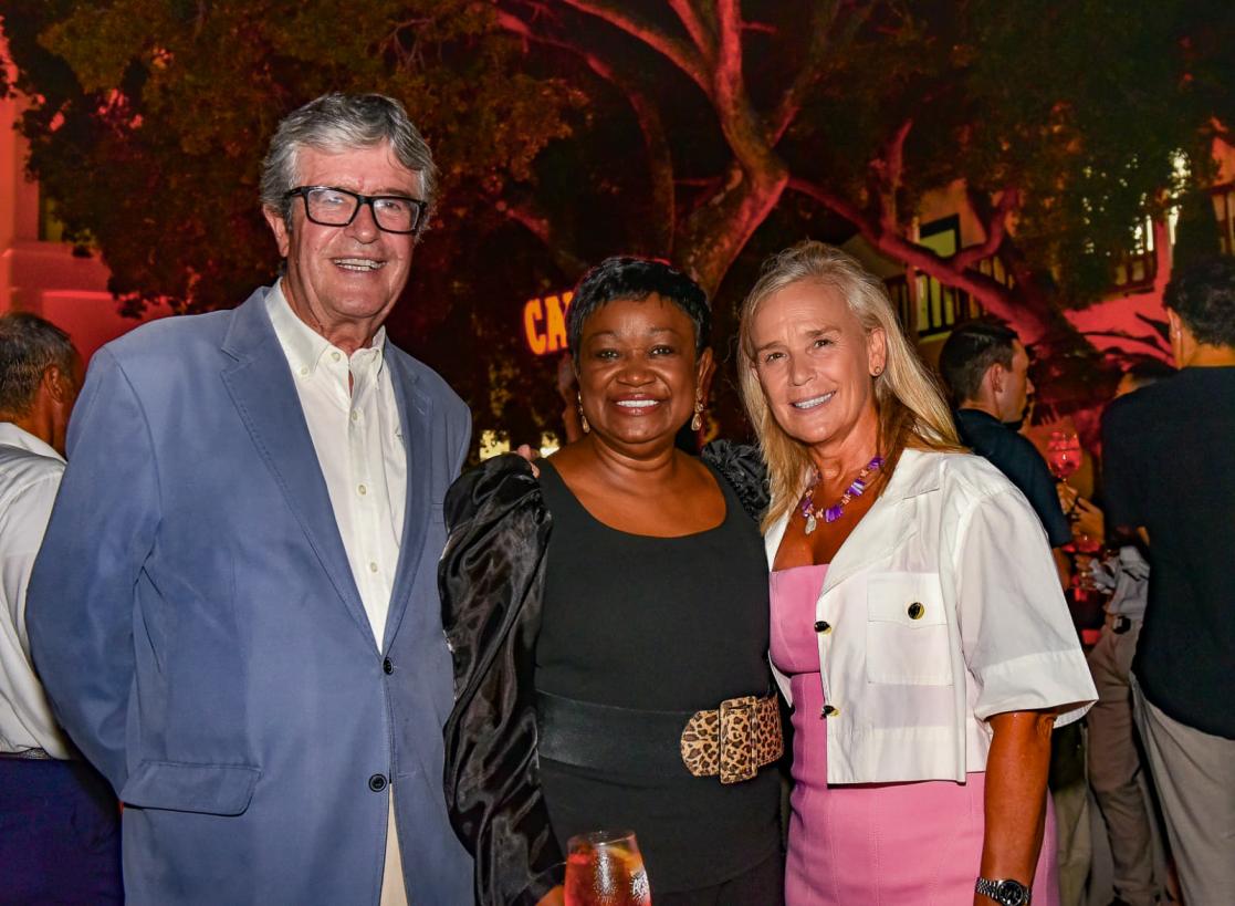 EU Ambassador to Jamaica Marianne Van Steen shares a light moment with Special Advisor to the Vice Chancellor on Resource Development at the University of the West Indies, Mona Campus, Minna Israel and Ambassador of Spain to Jamaica, Diego Bermejo Romero de Terreros during the European Union Film Festival opening night on October 17. 
