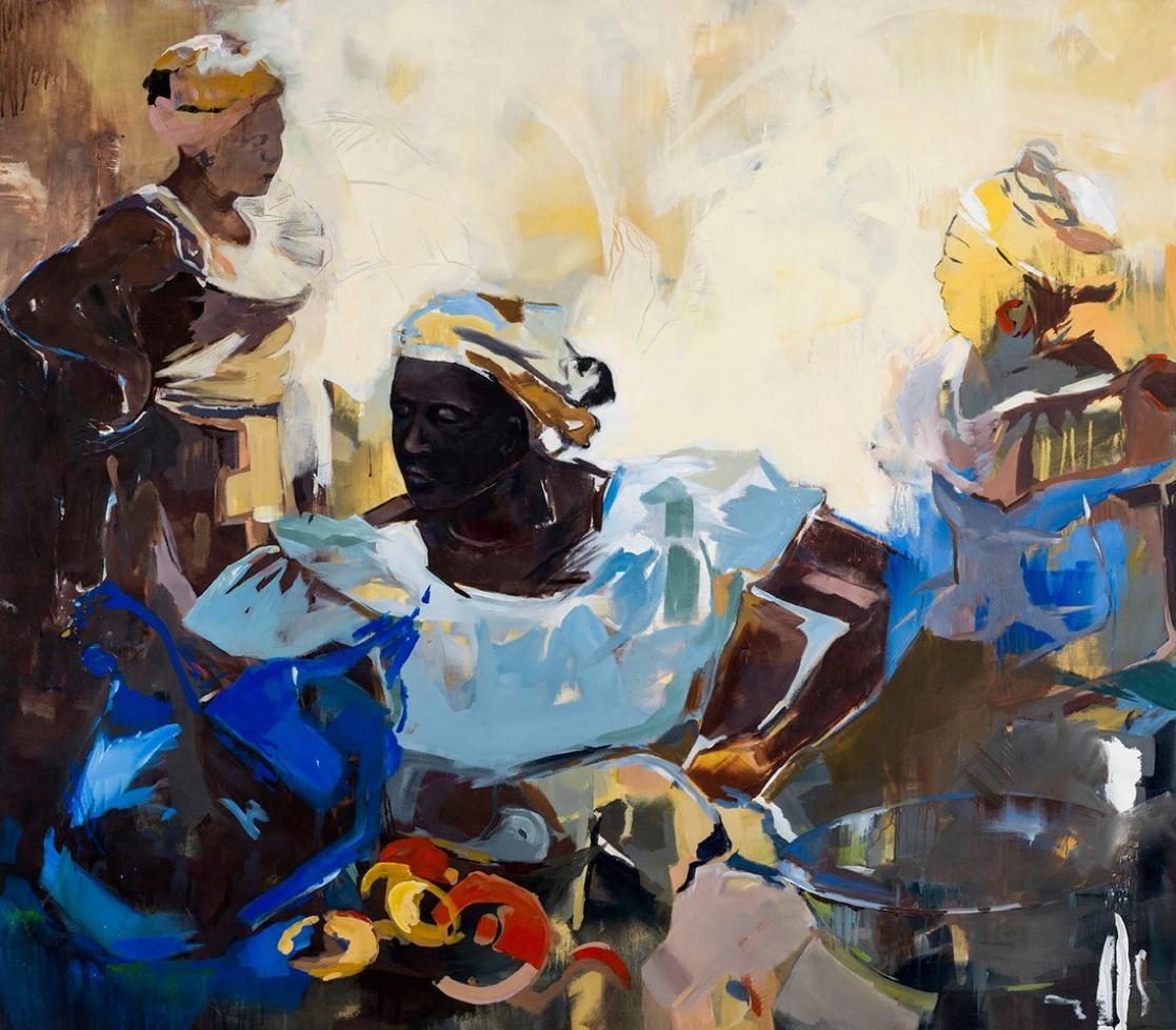 La Gallina, painting by Blanca Esther Gomez
