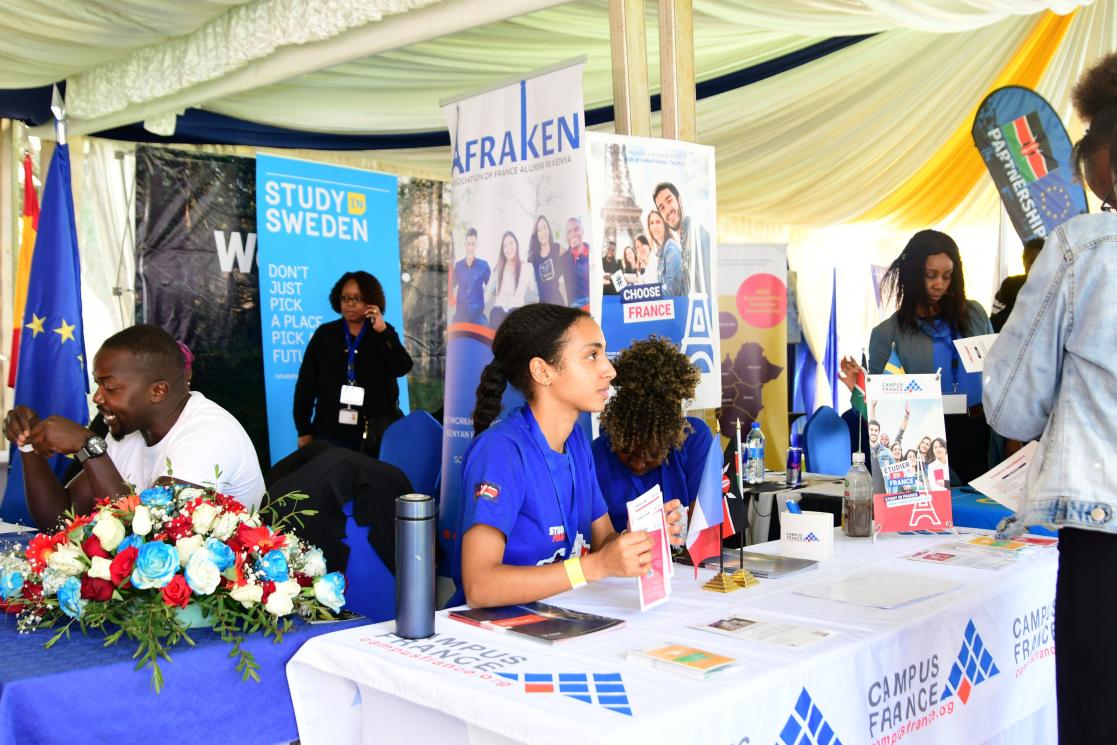 Study in Europe stands during Europe Day at University of Nairobi