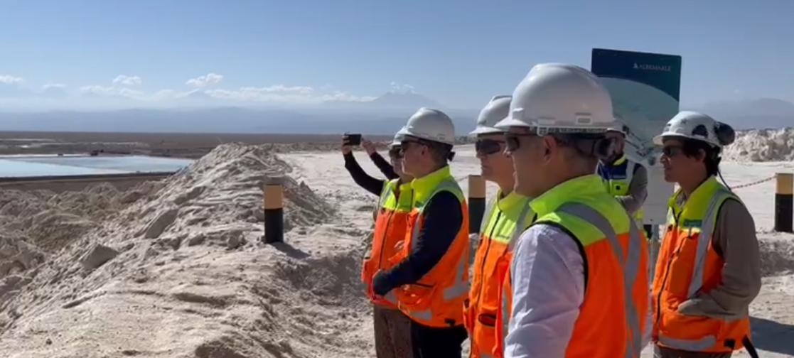 European Commissioner Margrethe Vestager at the lithium salt flat 