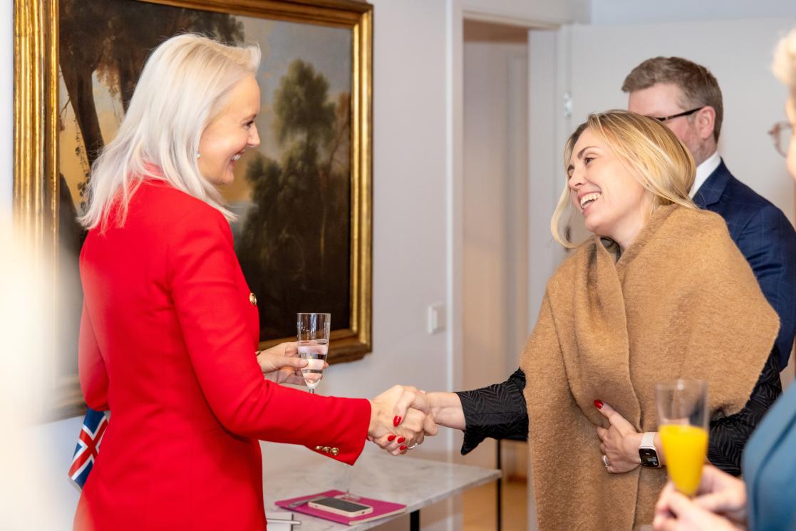 Ambassador welcoming guests