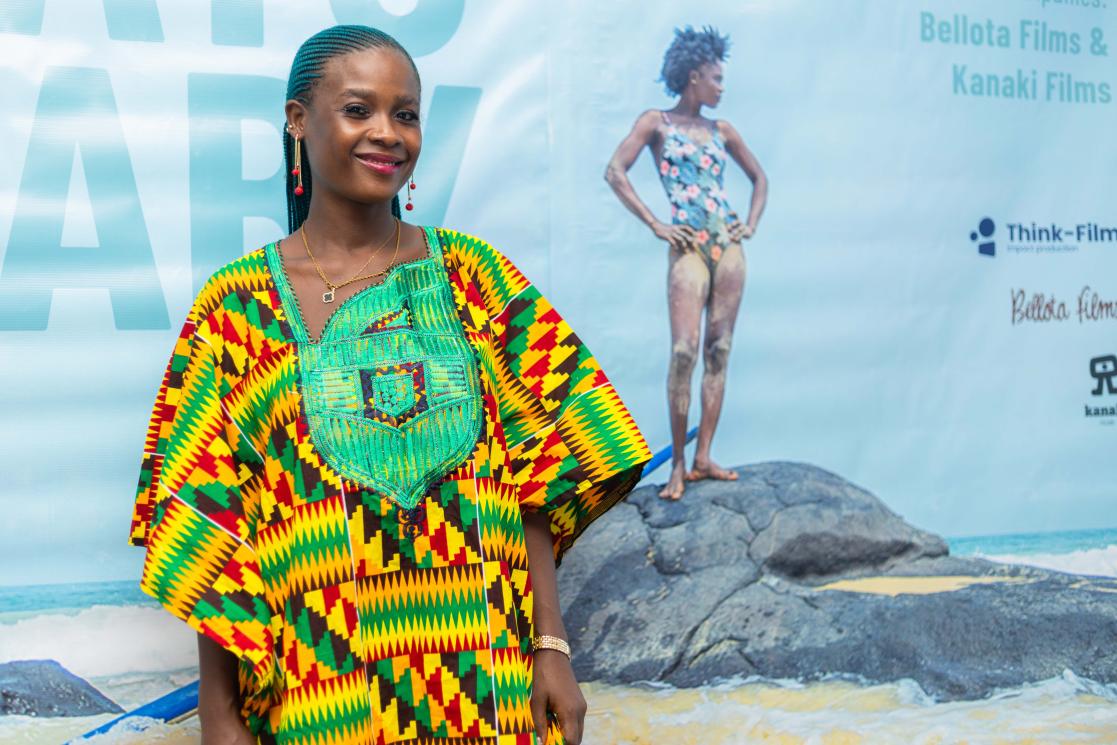 Aminata poses for the camera