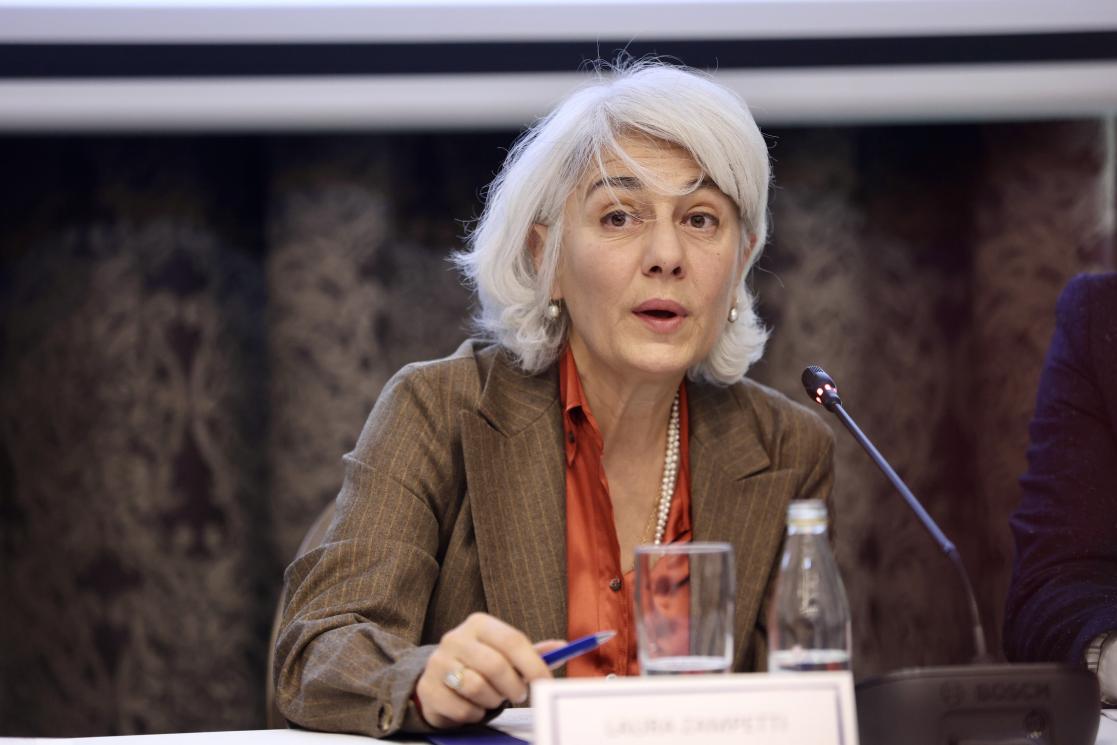 Deputy Head of the Political Affairs, Press and Information Section at the EU Delegation to Montenegro Ms Laura Zampetti speaking at the conference