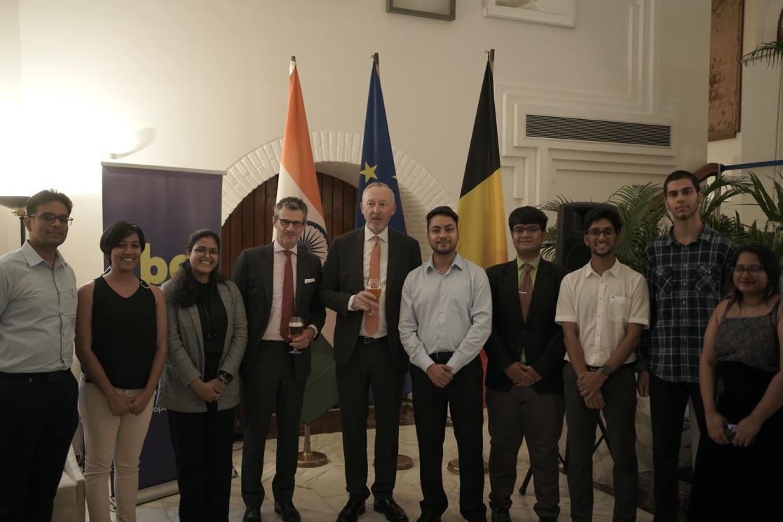 EU and Belgian Ambassadors with Erasmus Students