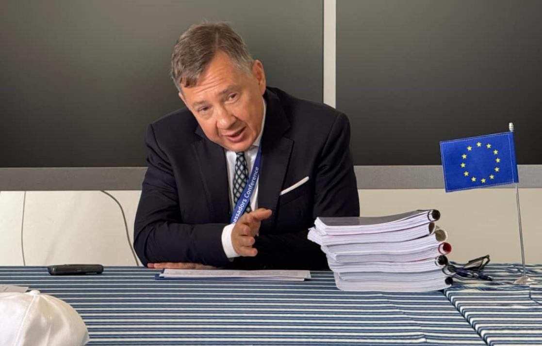 Ambassador Jacek Jankowski making a statement at the launching event