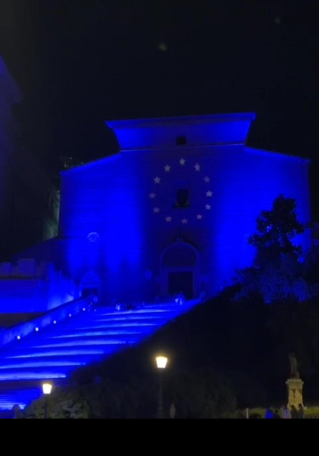 blue church