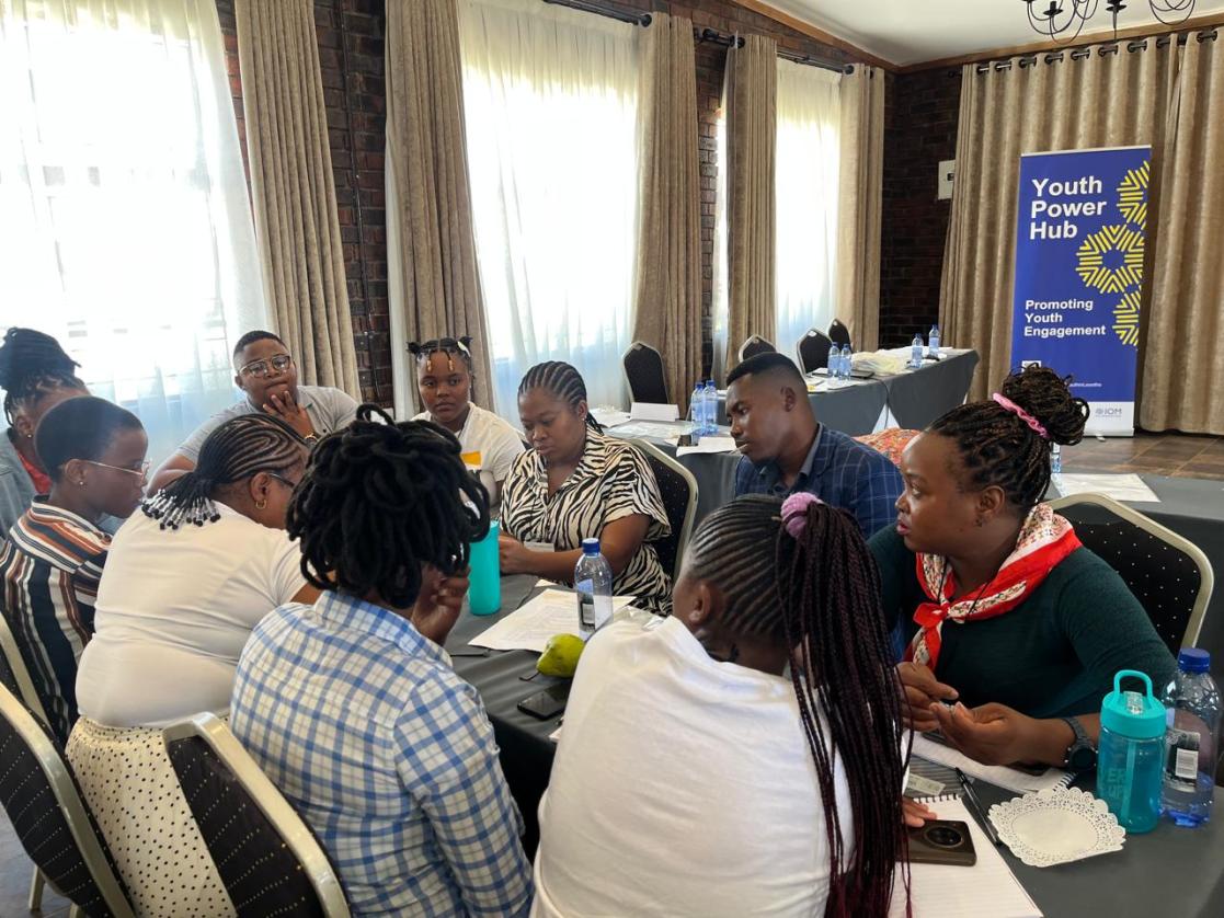 Youth participants during the Youth Pitso session Thaba –Bosiu, Lesotho