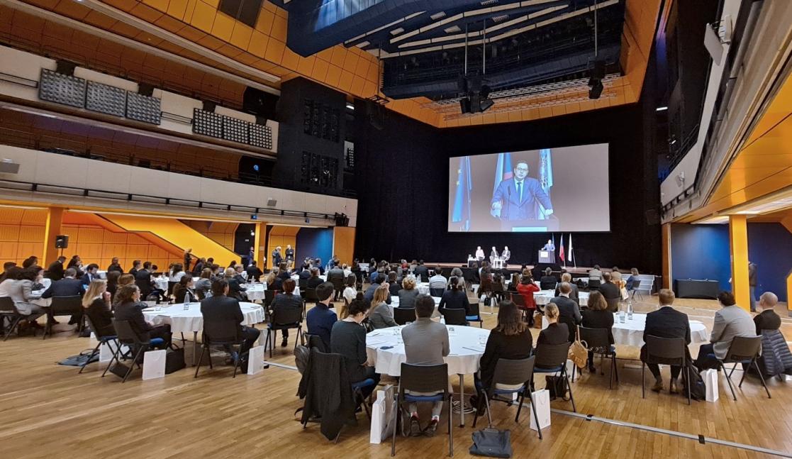 People at a conference