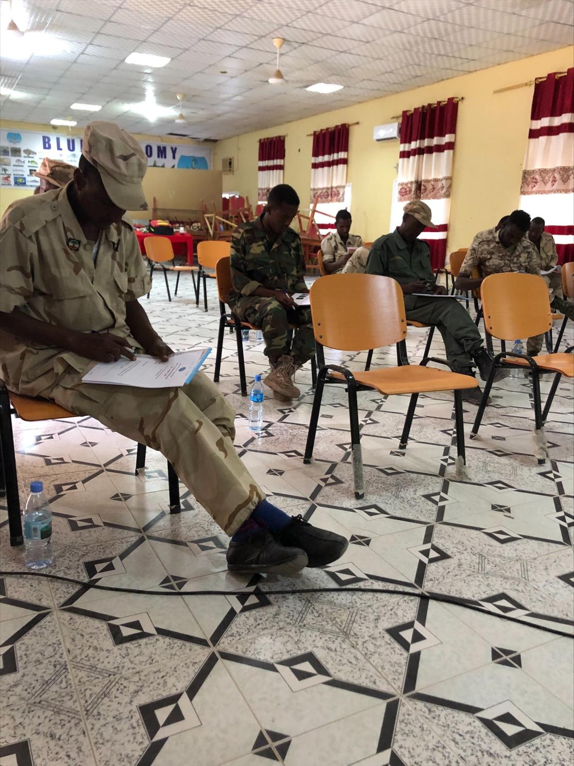 military men taking classes 