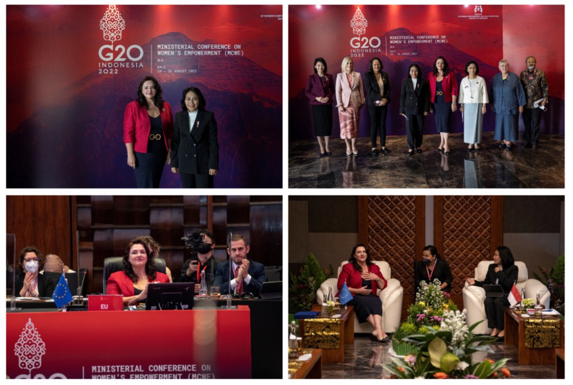 European Commissioner Helena Dalli at the G20 MCWE 2022