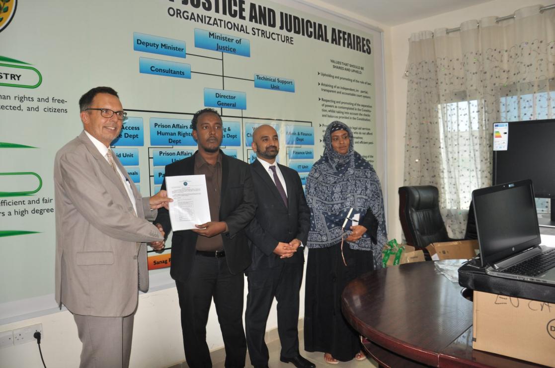 EUCAP member doing IT equipment donation 