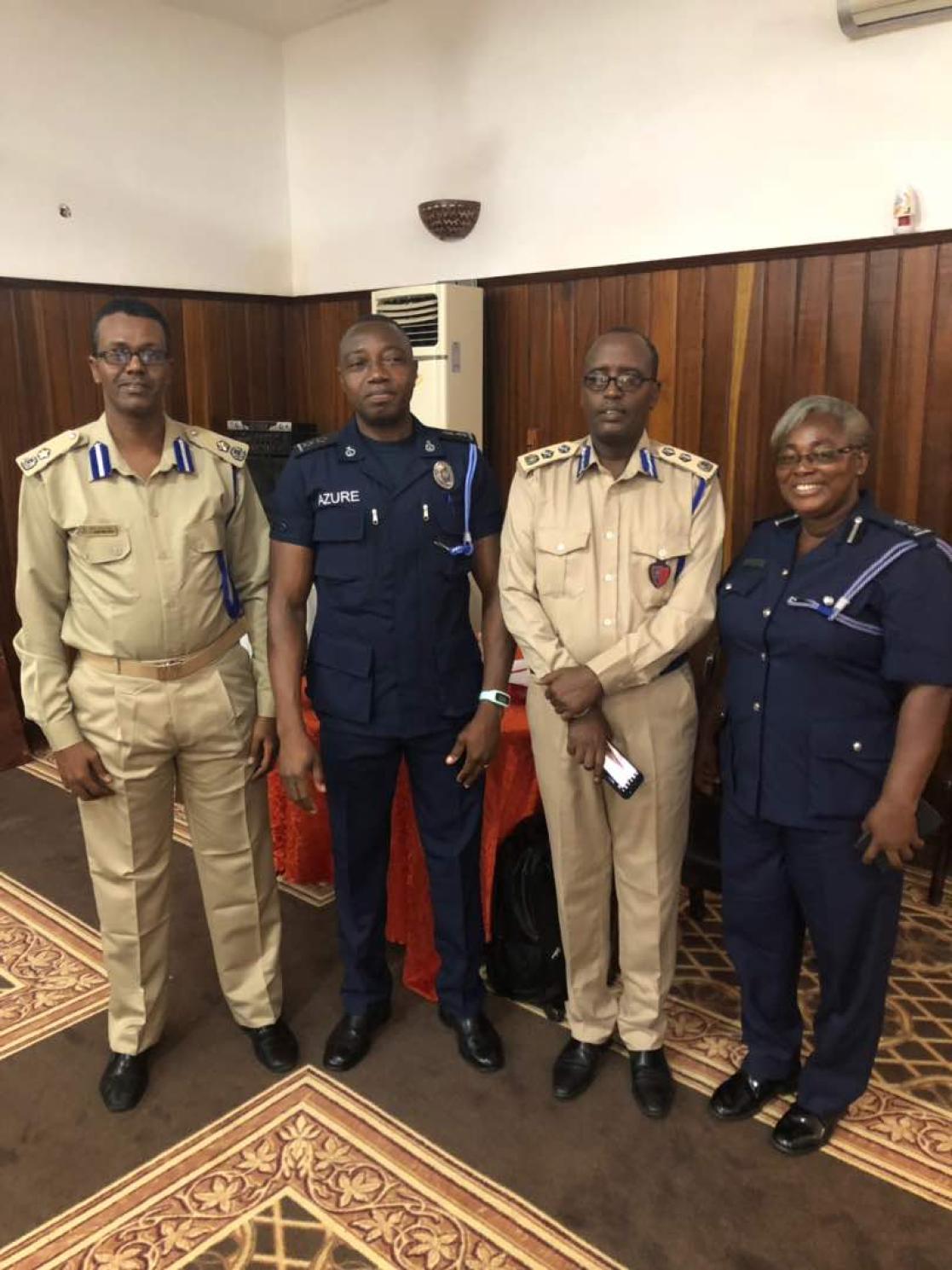 Police officers attending training in Gambia, EUCAP
