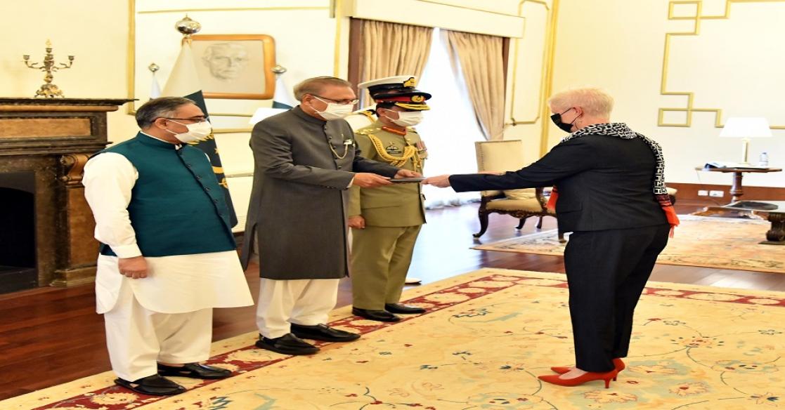 Dr Riina Kionka presented her credentials to the President of Pakistan Dr Arif Alvi in a formal ceremony 