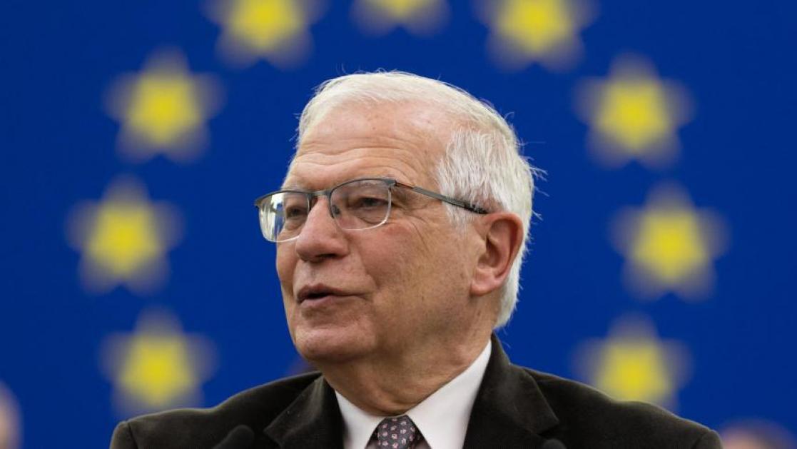 Photography HR/VP Josep Borrell EU flag