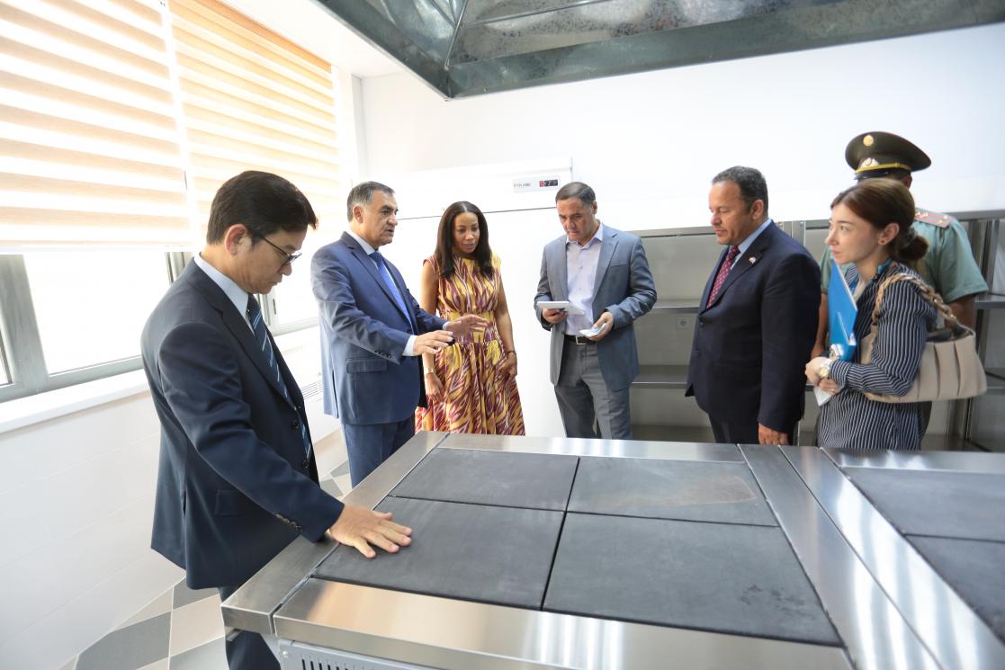 EU Ambassador to Tajikistan at the opening of the EU-funded Karatagh Training Centre for rescuers