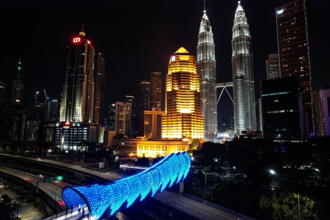 Saloma Bridge Europe Day 2022 Kuala Lumpur