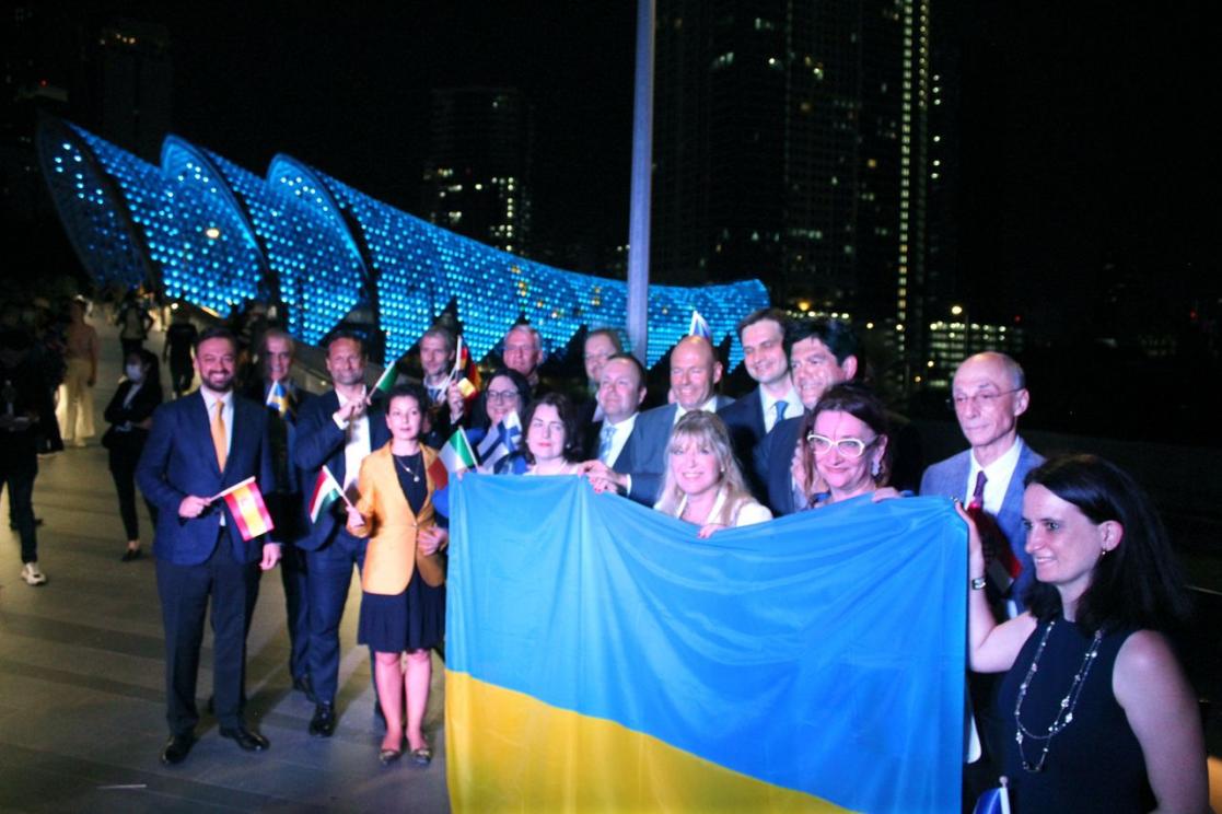 EU Ambassadors Saloma Bridge Malaysia Kuala Lumpur 2022 Europe Day