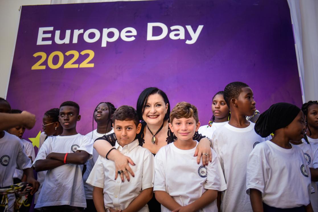 Pupils from Marcel Pagnol French School Abuja rendered the EU and Nigerian Anthem during the reception