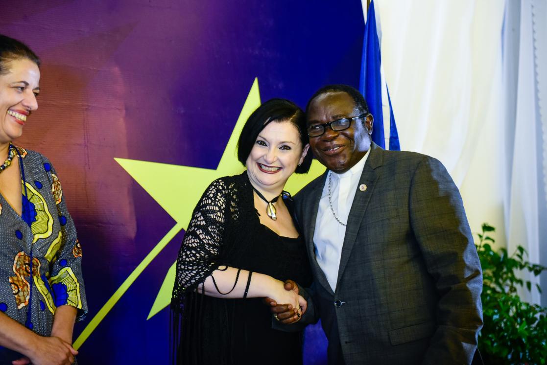 EU Amb. Samuela ISOPI with Bishop Mathew KUKAH
