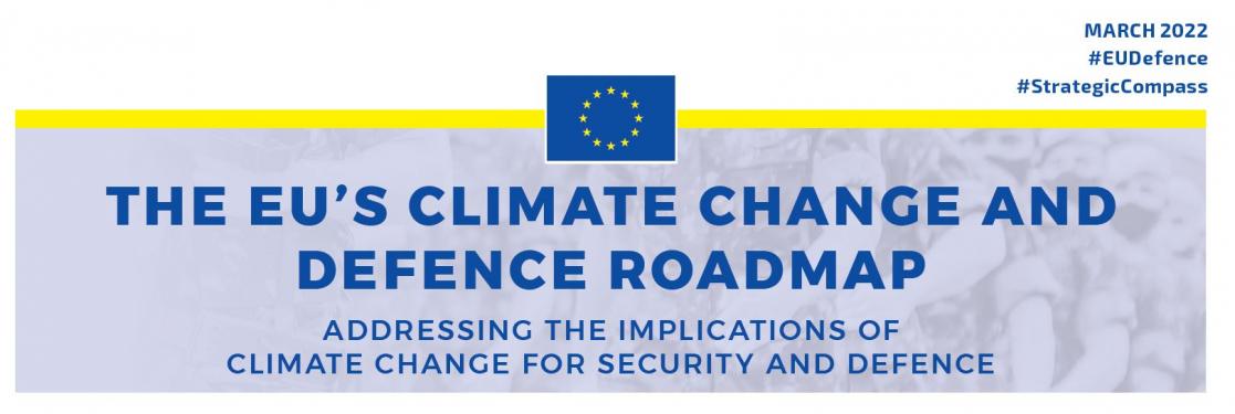 EU climate change and defence roadmap factsheet header