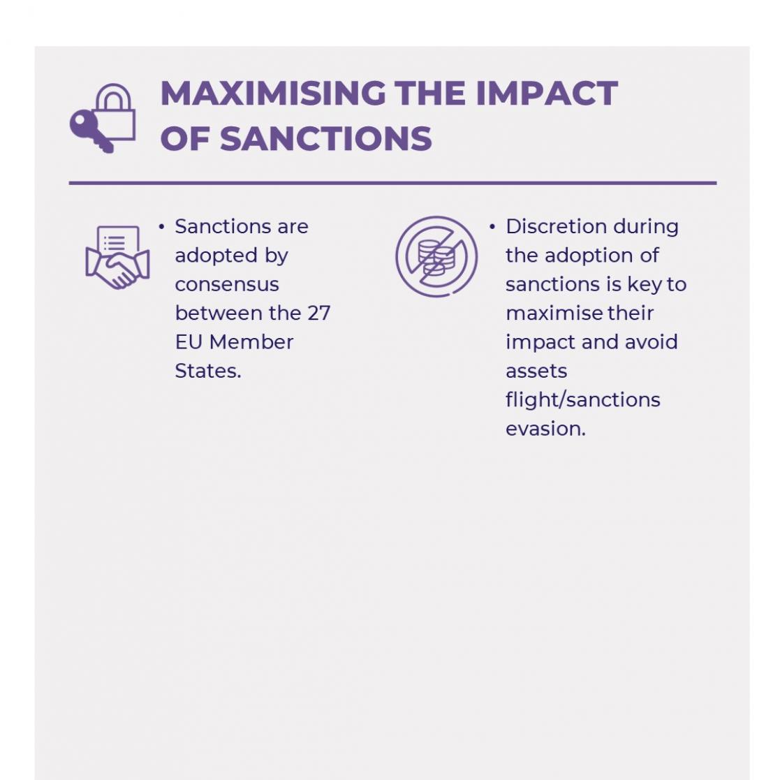 maximising the impact of sanctions