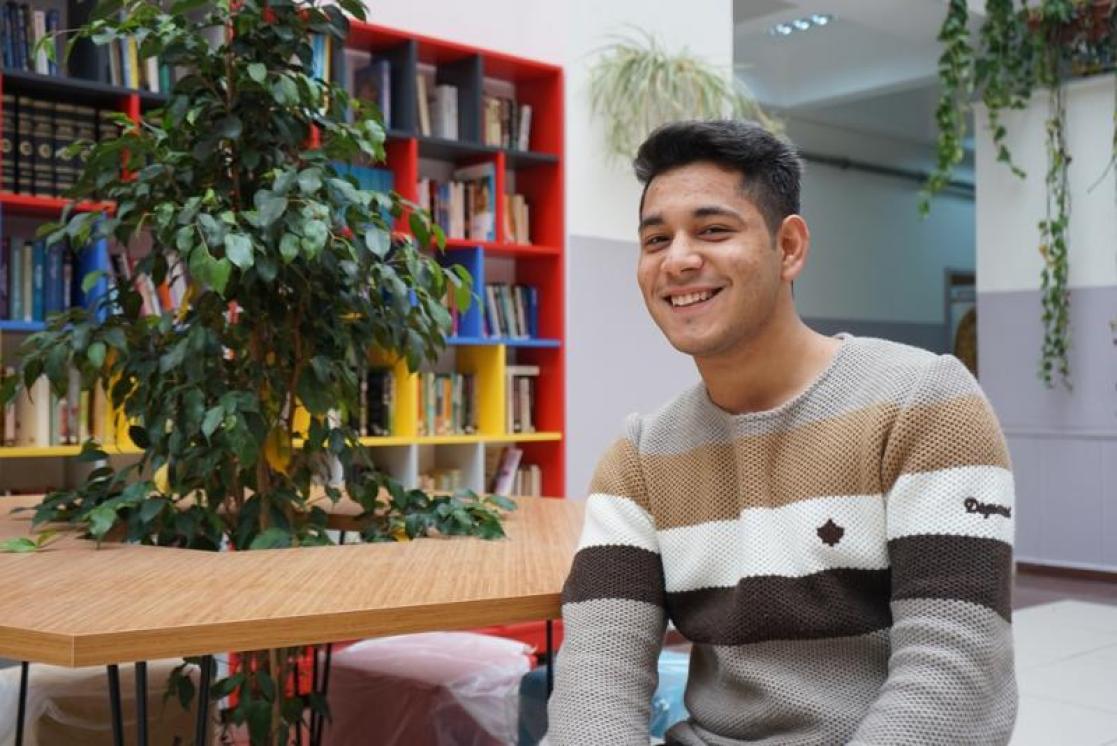 A man smilling