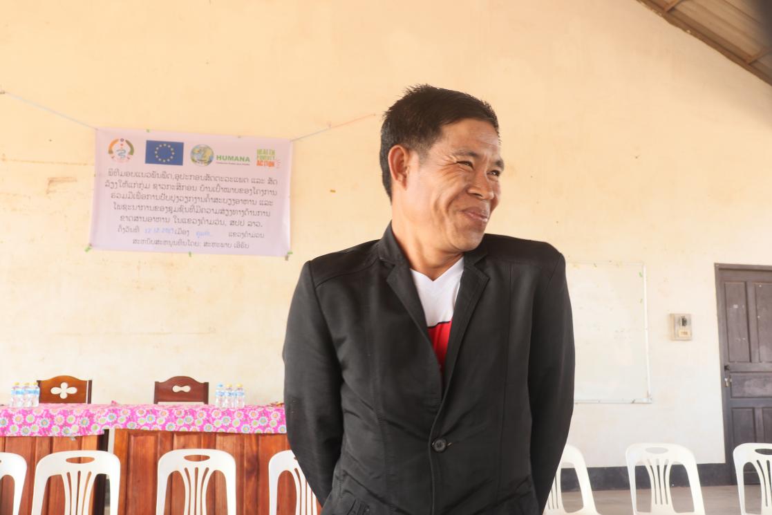 Man smiling in front of the camera