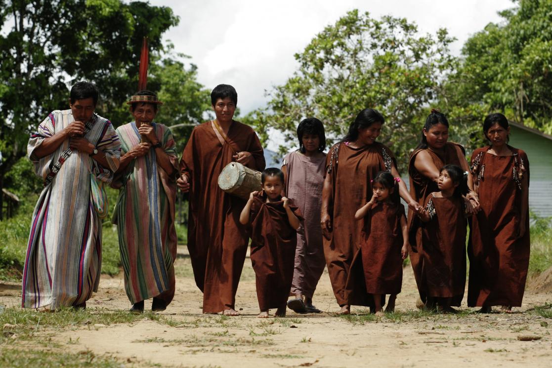 Group of people wearing traditional costume