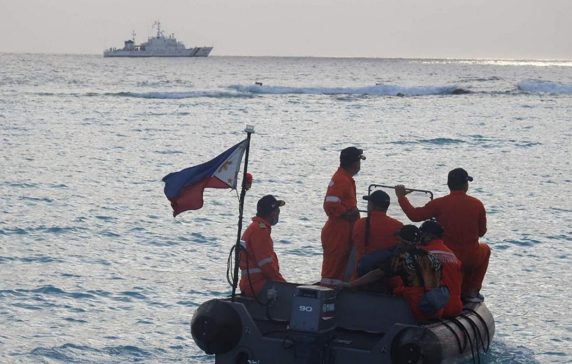 Coastal guards in the sea