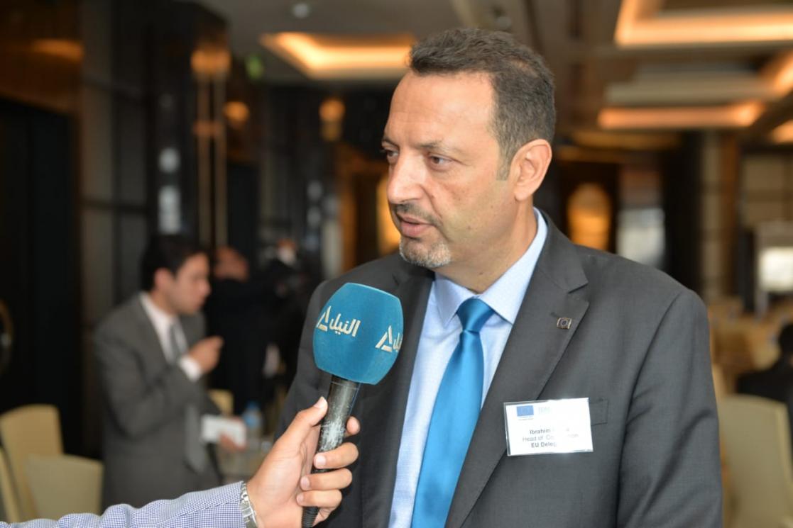 Man during an interview