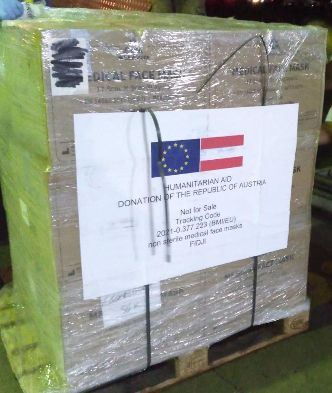 Box of humanitarian aid