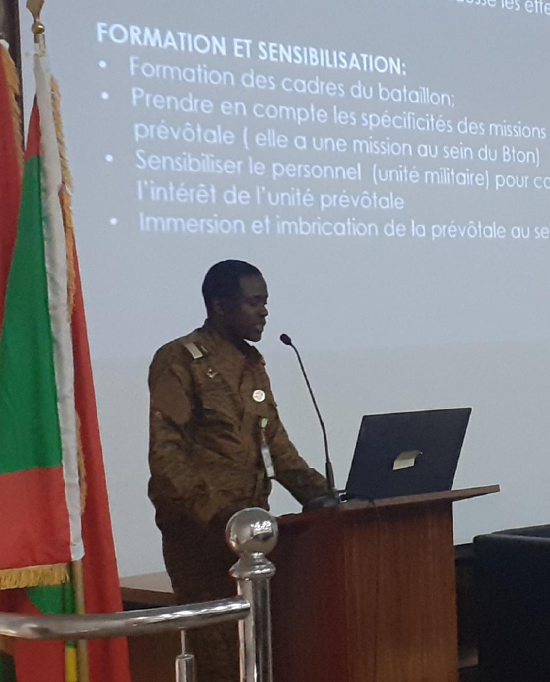 Man talking during a meeting