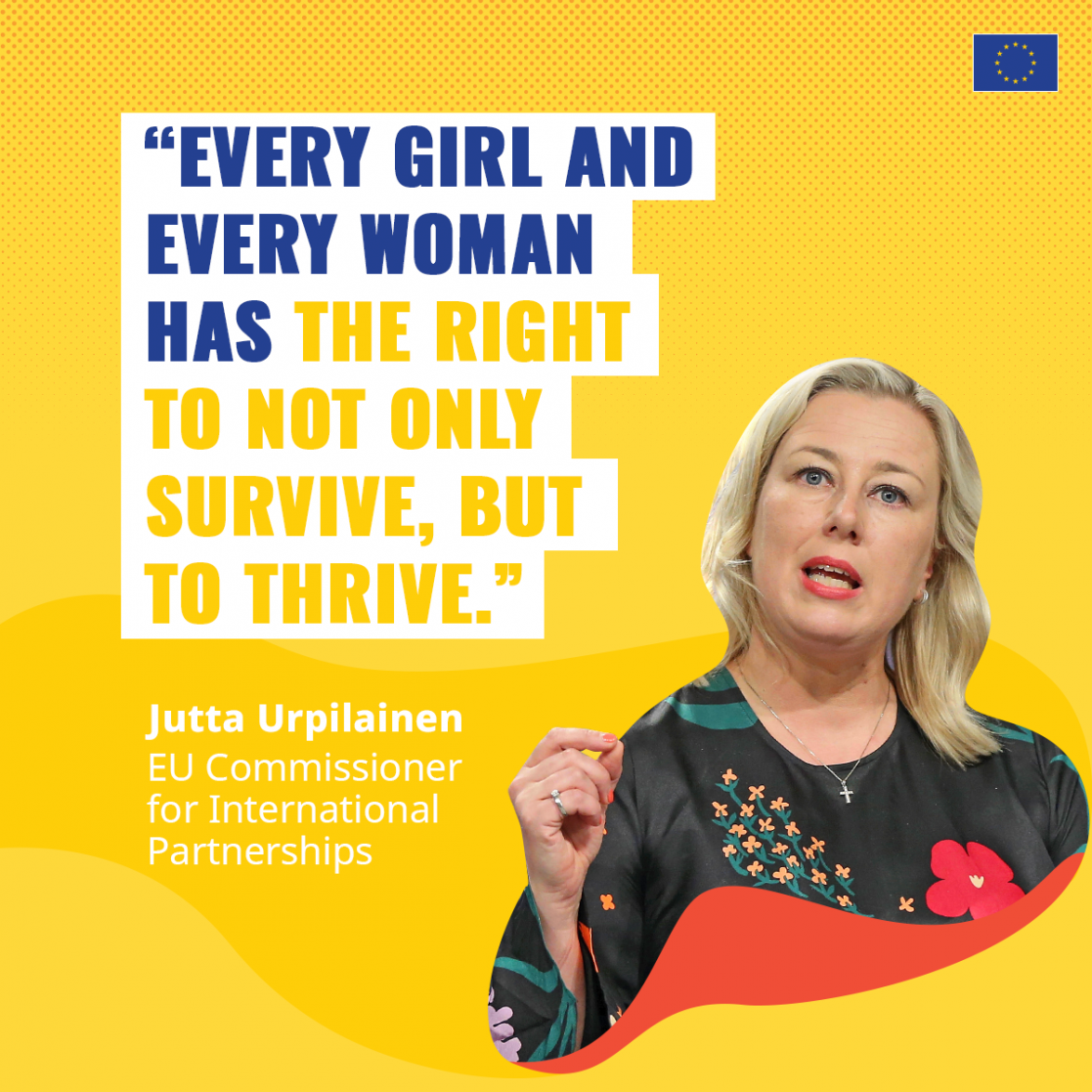 Commissioner Jutta Urpilainen's quote on women rights